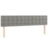 vidaXL Boxspringbett mit Matratze Hellgrau 160x200 cm Samt