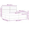vidaXL LED Boxspringbett mit Matratze Hellgrau 200 x 200 cm Stoff