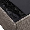 vidaXL Garten-Auflagenbox Grau 220x50x58 cm Poly Rattan