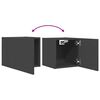 vidaXL TV-Wandschrank Grau 30,5x30x30 cm