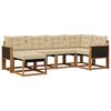 vidaXL Outdoor-Sofagarnitur mit Kissen 6 pcs Natur und Beige