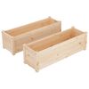vidaXL Pflanzk&uuml;bel 2 Stk. 100x31x31 cm Massivholz Kiefer