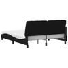 vidaXL Bett mit Matratze Schwarz 160x200 cm Stoff