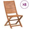 vidaXL Gartenst&uuml;hle 8 Stk. Klappbar 51x66x95 cm Massivholz Akazie