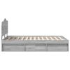 vidaXL Bettrahmen Graues Sonoma 120 x 190 cm Massives Kiefernholz
