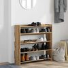 vidaXL Schuhregal Artisan-Eiche 80x25x81 cm Holzwerkstoff