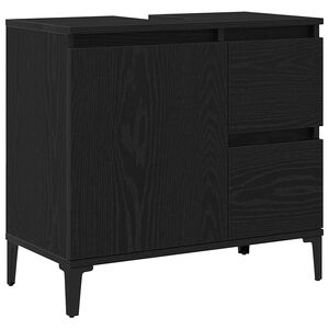 vidaXL Badezimmerschrank Schwarz Eichen-Optik 65 x 33 x 60 cm