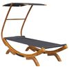 vidaXL Sonnenliege mit Dach 100x190x134 cm Bugholz Massiv Anthrazit