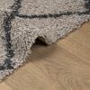 vidaXL Shaggy-Teppich Hochflor Modern Beige Anthrazit 120x120 cm