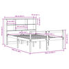 vidaXL Massivholzbett mit Regal ohne Matratze 160x200 cm Kiefernholz