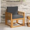 vidaXL Outdoor-Sofa Massives Akazienholz und Polyester Natur