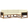 vidaXL Outdoor-Sofagarnitur mit Kissen 4 pcs Natur und Creme