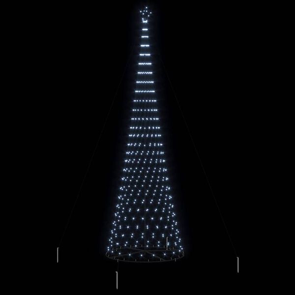 vidaXL LED-Weihnachtsbaum mit 555 LEDs Kaltwei&szlig; 500 cm Metall