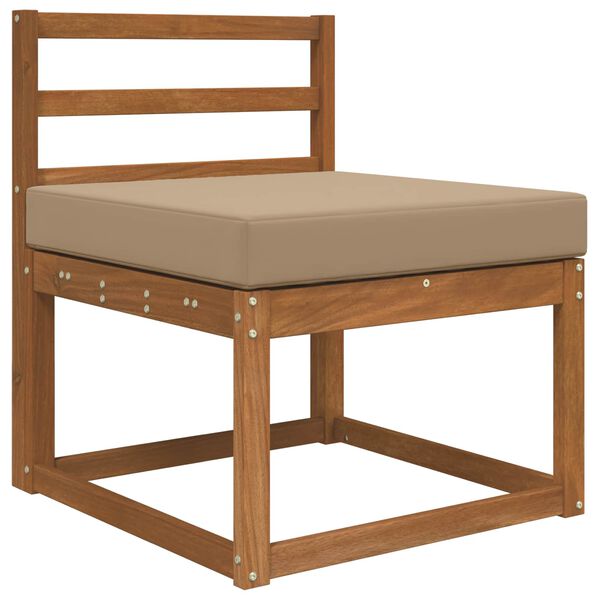 vidaXL Sofakissen f&uuml;r drau&szlig;en Taupe 60 x 60 x 8 cm Polyester