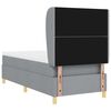 vidaXL Boxspringbett mit Matratze Dunkelgrau 90x190 cm Hellgrau Stoff