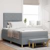 vidaXL Boxspringbett mit Matratze Hellgrau 120 x 190 cm Stoff