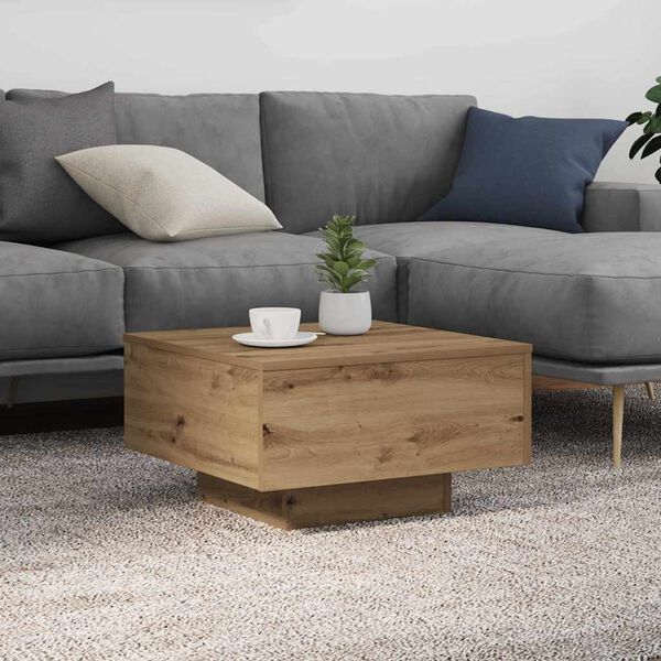 vidaXL Couchtisch Artisan-Eiche 55 x 55 x 31 cm Holzwerkstoff