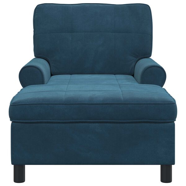 vidaXL Lounge-Liege mit Kissen Blau 91 x 157 x 91 cm Samt