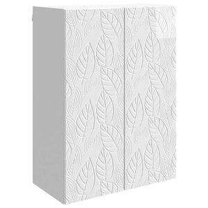 vidaXL Wandschrank 66 x 34,5 x 90 cm Holzwerkstoff Hochglanz Wei&szlig;