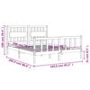 vidaXL Massivholzbett ohne Matratze 160x200 cm Kiefernholz