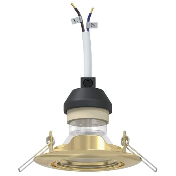 vidaXL Spotlight 24 pcs Gold 9 x 9 x 2,5 cm Metall