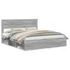 vidaXL Bettrahmen Sonoma-Grau 180 x 200 cm Massives Kiefernholz