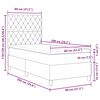 vidaXL Boxspringbett mit Matratze Dunkelgrau 80 x 200 cm Samt