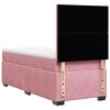 vidaXL Boxspringbett mit Matratze Rosa 90x200 cm Samt
