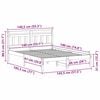 vidaXL Bettrahmen Braun 140 x 190 cm Massives Kiefernholz