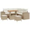 vidaXL Gartensofa-set mit Kissen 8 pcs Beige Poly-Rattan