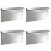 vidaXL Schneckenzaun 4 stk. 50 x 3,5 x 25 cm Verzinkter Stahl Silber