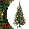 vidaXL K&uuml;nstlicher klappbarer Weihnachtsbaum Gr&uuml;n 150 cm PE und PVC