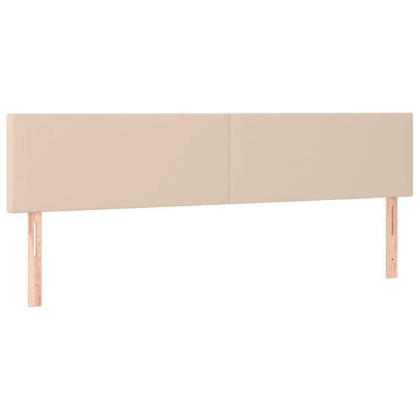 vidaXL Kopfteile 2 Stk. Cappuccino-Braun 100x5x78/88 cm Kunstleder