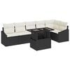 vidaXL Garten-Sofa-Set 7 Stk. Schwarz und Creme