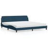 vidaXL Bett mit Matratze "Dover" Blau 200x200 cm Samt