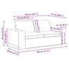 vidaXL Sofa Hellgrau Gesamtabmessungen: 182 x 80 x 82 cm (B x T x H)