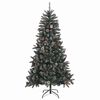 vidaXL K&uuml;nstlicher Weihnachtsbaum Gr&uuml;n 180 cm PVC, Plastik und Stahl