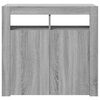 vidaXL Sideboard mit LED-Beleuchtung Grau Sonoma 80x35x75 cm