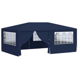 vidaXL Profi-Partyzelt mit Seitenw&auml;nden 4&times;6 m Blau 90 g/m&sup2;