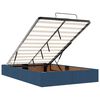 vidaXL Ottoman-Bett mit Matratze & LEDs Blau 120x190 cm Stoff