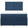 vidaXL Boxspringbett mit Matratze Blau 140x200 cm Stoff