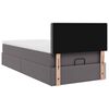 vidaXL Ottoman-Bett mit Matratze Grau 80x200 cm Kunstleder