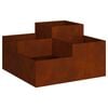 vidaXL Gartenblumentopf Rostig 100 x 100 x 48 cm Wetterfeststahl
