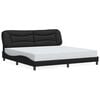 vidaXL Bettgestell ohne Matratze "Hvar" Schwarz 200x200 cm Kunstleder