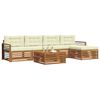 vidaXL Outdoor-Sofagarnitur mit Kissen 6 pcs Natur und Creme