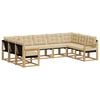 vidaXL Outdoor-Sofagarnitur 9 stk. Wei&szlig; und Beige