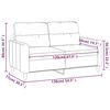 vidaXL 2-Sitzer-Sofa Dunkelgrau 120 cm Stoff