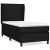 vidaXL Boxspringbett mit Matratze Schwarz 80x200 cm Stoff