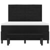 vidaXL Boxspringbett mit Matratze Schwarz 140 x 200 cm Stoff