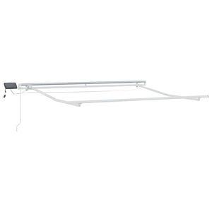 vidaXL Markisenrahmen mit LED-Lichtleisten Wei&szlig; 350 x 250 cm Aluminium